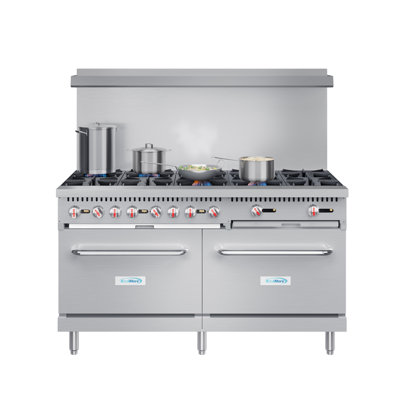 KoolMore 60'' W Double Oven Commercial Gas Range