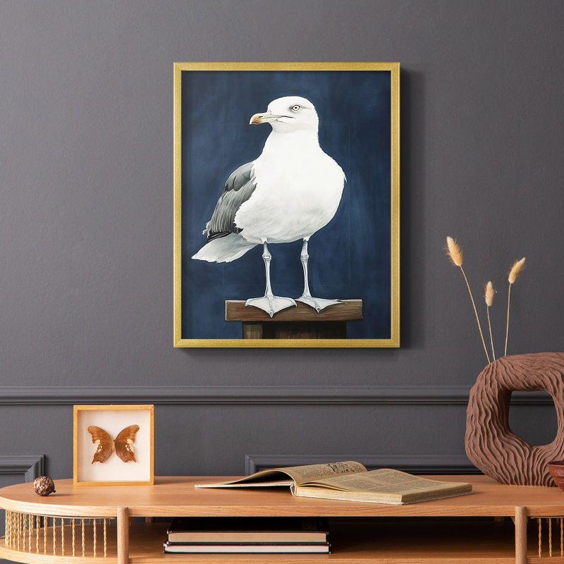 NAUTICAL Series Cxxxi - reproduction encadrée de qualité supérieure - prête à être accrochée - aucun clou requis, Doré