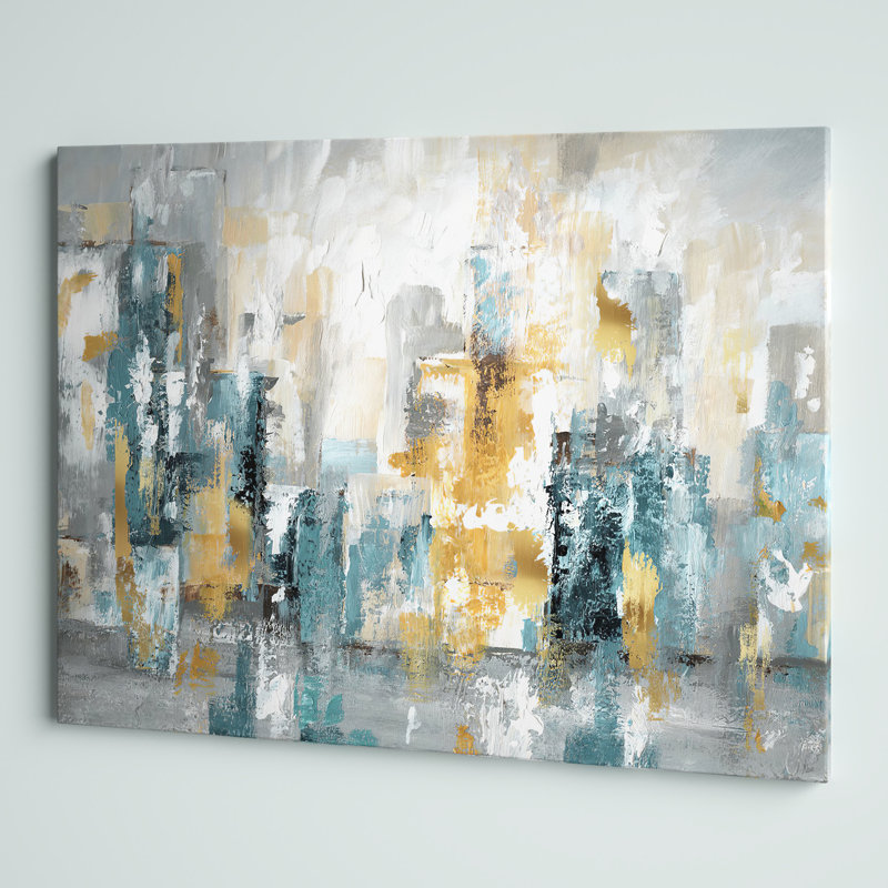 « City Views II » - reproduction de peinture sur toile, H 8 po x l 12 po x P 1,5 po