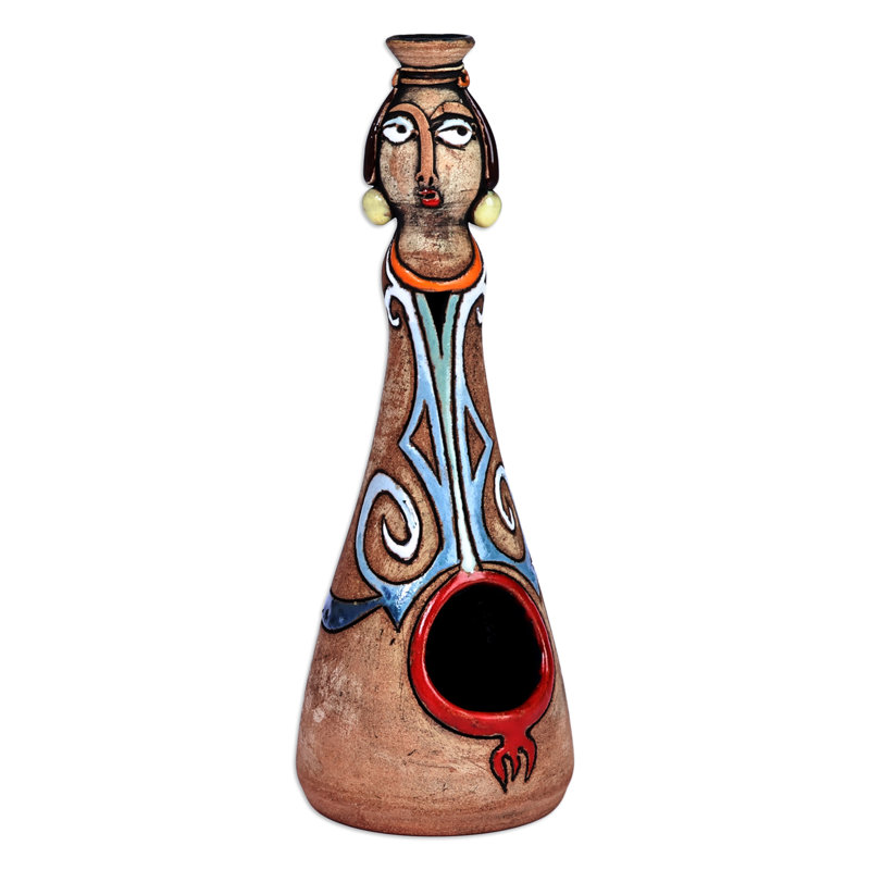 Novica Handmade Armenian Taste Ceramic Salt Cellar