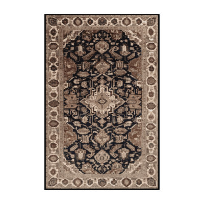 Machine Washable Persian Brown Area Rug