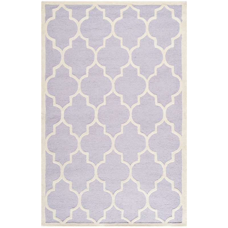 Cannen Hand Tufted Wool Geometric Rug, Rectangle 4' x 6'