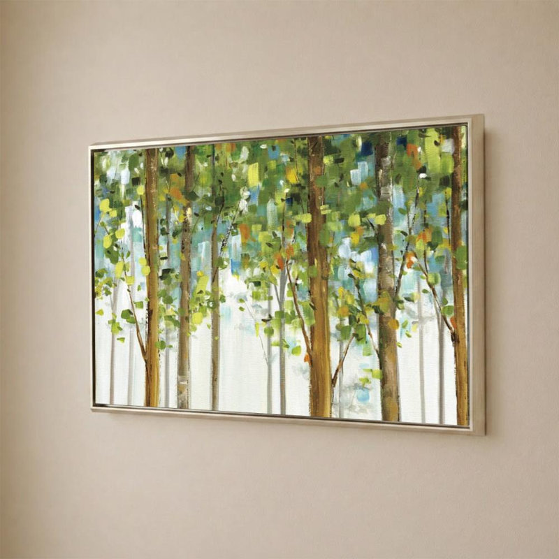«Forest Study I» par Lisa Audit - impression sur toile, H 20 po x l 30 po, Beveled Floating Frame, Champagne