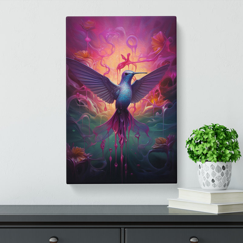 Hummingbird Surrealism No.2 - No Frame Print, 50cm H x 35cm W x 3cm D