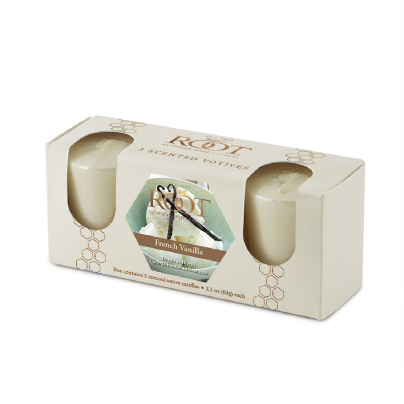 Root French Vanilla Scented Votive Candle, 3