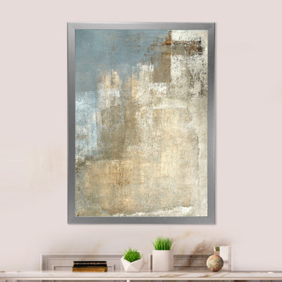 «Grey Meets Brown Abstract Art IV», art mural moderne et contemporain sur toile