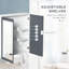 Armoire à pharmacie avec miroir Kleankin, armoire à miroir murale de 27 po x 30 po, armoire de salle de bain murale avec rangement, portes doubles et 2 tablettes réglables