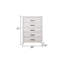 Commode 5 tiroirs de style moderne en bois