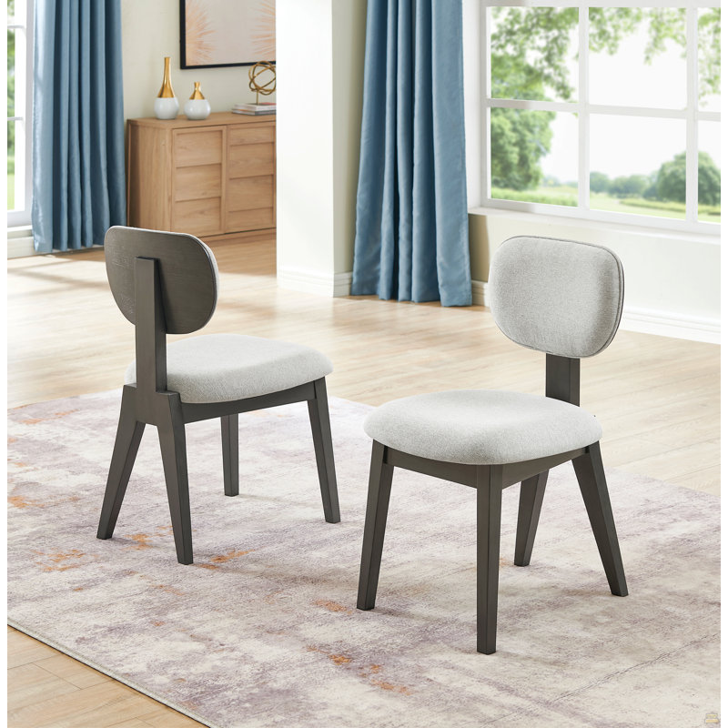 Ensemble de salle à manger 5 pièces 80 po avec finition en chêne gris, Ensemble de cinq pièces : table, quatre chaises