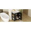 Meuble-lavabo 24 po avec lavabo, armoire de salle de bain avec tablette de porte, rangement latéral ouvert, structure en bois massif, porte à fermeture douce-1476889558