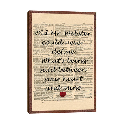When You Say Nothing At All - Vintage Dictionary Page - Print on Canvas