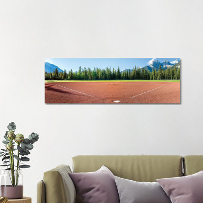 Baseball Field, Baseball Diamond, Alberta, Canada 1 Piece Wrapped Canvas Panoramic Wall Art