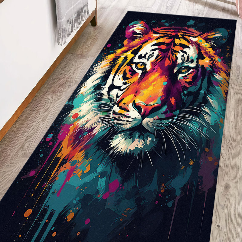 Decorative With Pile Soft Type Printed Rug Featuring an Intricate Geometric Design for a Modern Touch in Any Living Space
