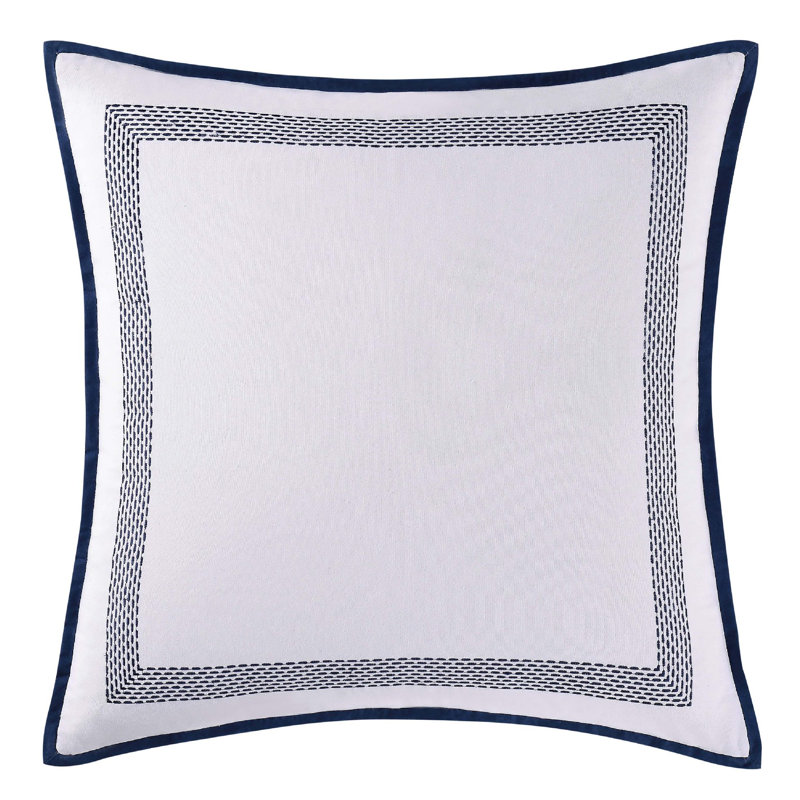 Reef Geometric Cotton Pillow Cover