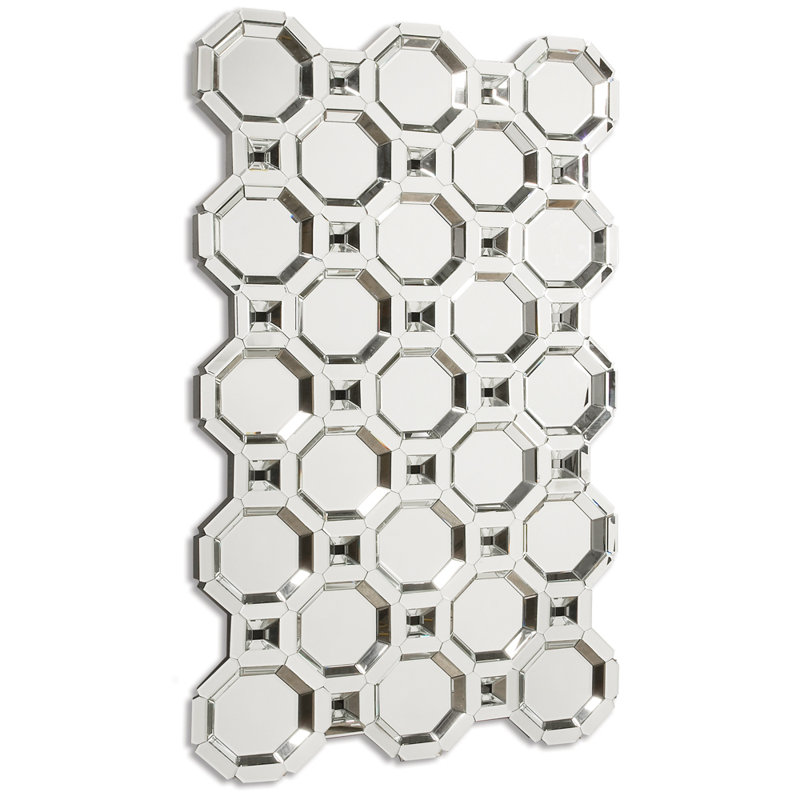 Elegant 75'' Beveled Wood Frame Mosaic Mirror
