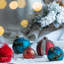 D4,7 po, boules de Noël décoratives, boules de Noël suspendues en verre pour décorations de fêtes, ensemble de 4