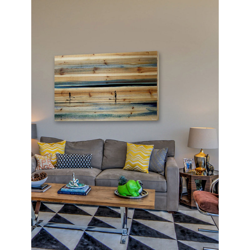 " Surfboard Paddling " by Parvez Taj, 30" H x 45" W x 1.5" D