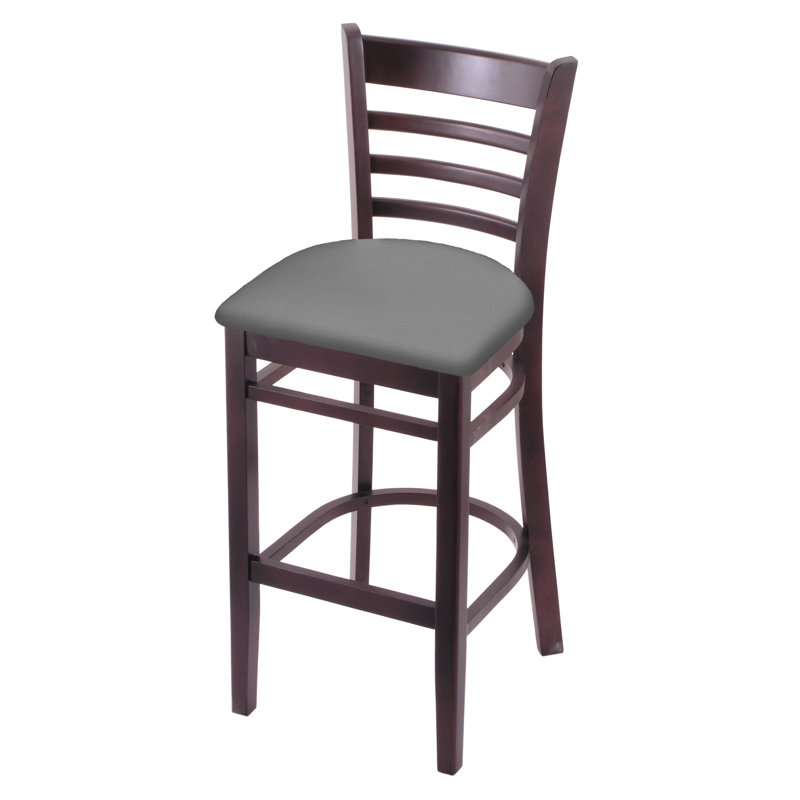 25" Counter Stool, Dark Cherry, Canter Folkstone Gray