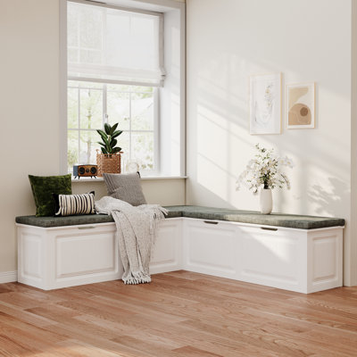 Capehart Polyester Blend Upholstered Storage Bench