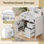 Meuble-lavabo autoportant de 30 po avec lavabo en résine, tiroir et armoire à fermeture en douceur-717143731
