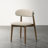 Roundhill Furniture Rosalina Upholstered Dining Chairs, Set Of 2, Walnut Finish
