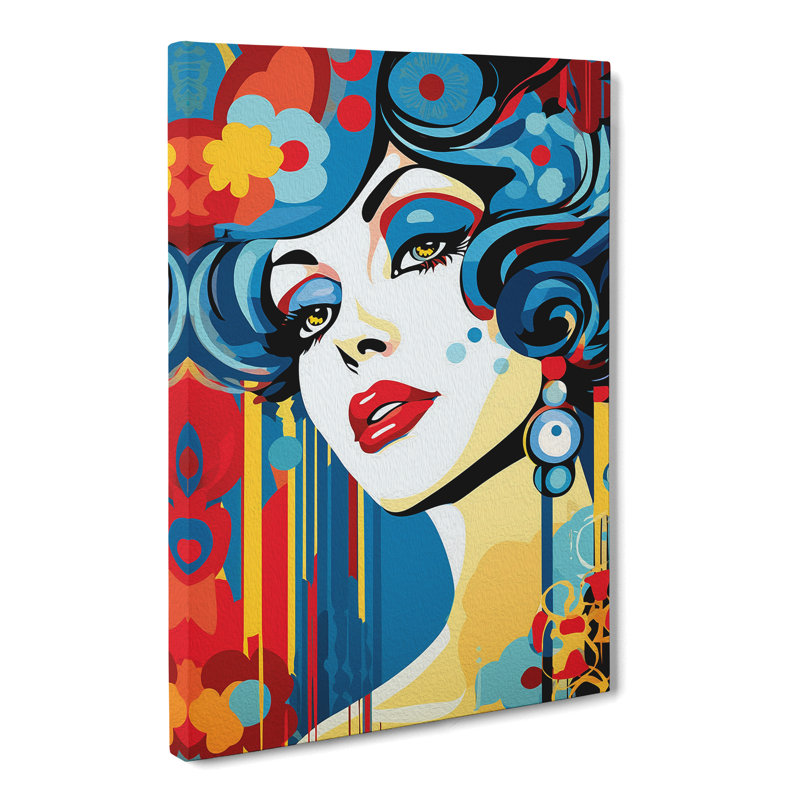Courtesan Pop No.2 - No Frame Art Prints - Wrapped Canvas, 50cm H x 35cm W x 3cm D