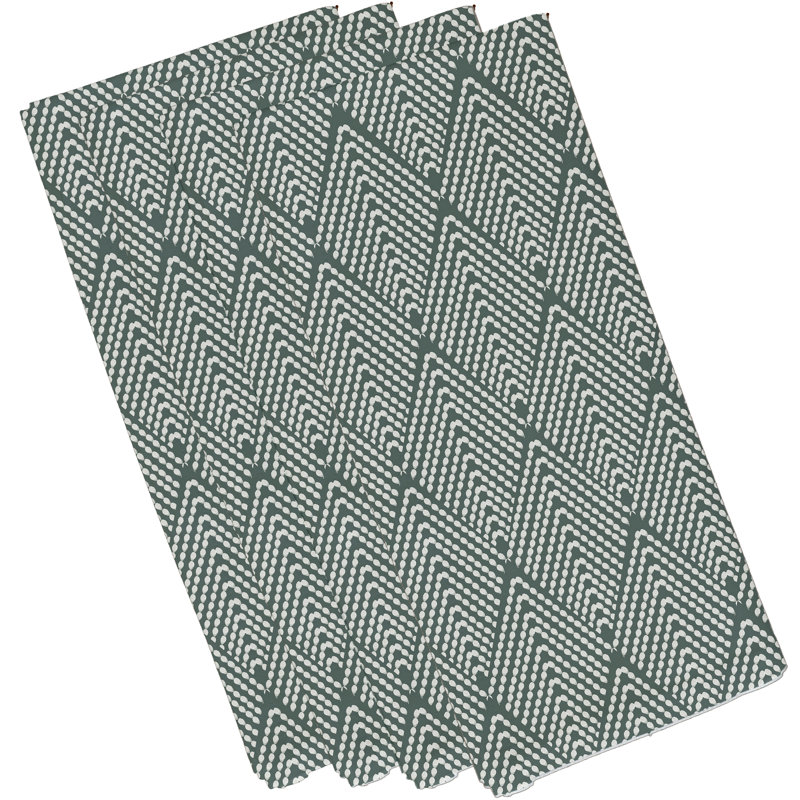 Ensemble de serviettes 4 pièces Jhayden, Vert foncé