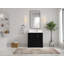 Meuble-lavabo sur pied simple 36 po avec plateau en quartz Alys