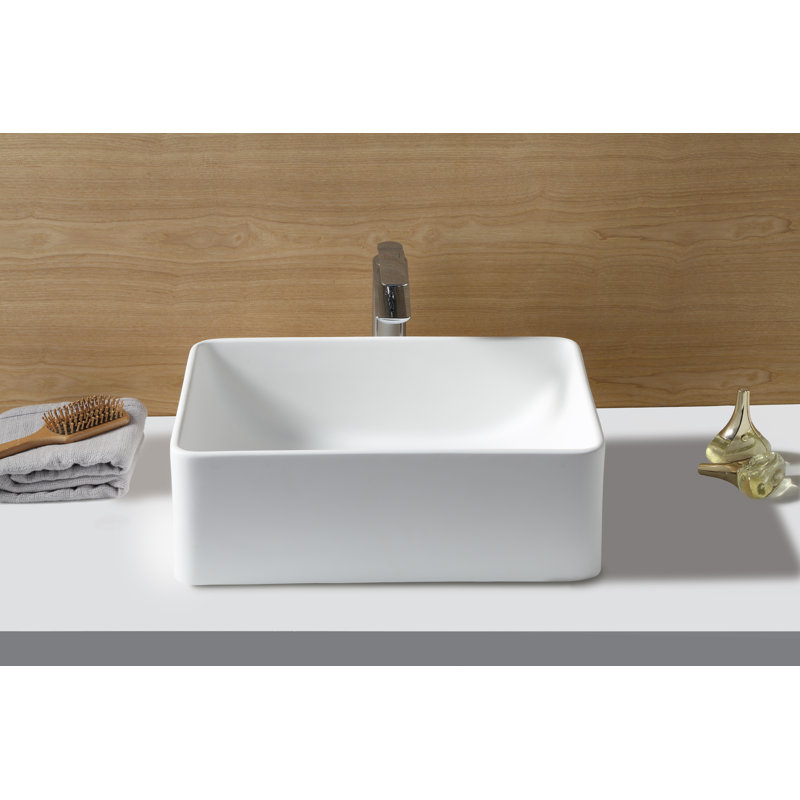 Lavabo vasque rectangulaire à surface solide en laiton Kingstonstone Kingstonstone