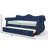 Upholstered Velvet Wood Daybed With Trundle-1644458583