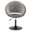 Fauteuil d'appoint pivotant en velours Pilcher-2065442073