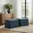 Upholstered Navy Skirted Rectangular Storage Ottoman with Lift-Top (Set of 2)-413304215