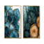 Agate, rivière de feuilles, glissade sur bois I - collection d'art mural floral 2 panneaux-1341699460-1341699484