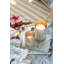 Etched Glass Cylinder Candle Votive -  - Cream-39735775