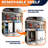 Wall-Mounted Garage Storage Cabinet with Lockable Doors and Adjustable Shelves, Durable Metal Hanging Tool Cabinet for Utility Rooms-122903646