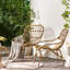 Chaises de cour arrière - Faux, brun, l 28,73 po x l 23,63 po x H 33,37 po, fer moderne
