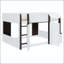 Lit mezzanine double avec maisonnette et rangement-1398471881