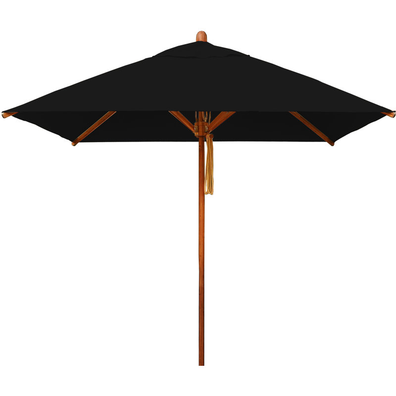 Levante Square Market Umbrella, Black, 84" W x 84" D