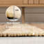 Zemple Rustic Farmhouse Woven Jute Stripe Natural/Bleach Rug-1138771185