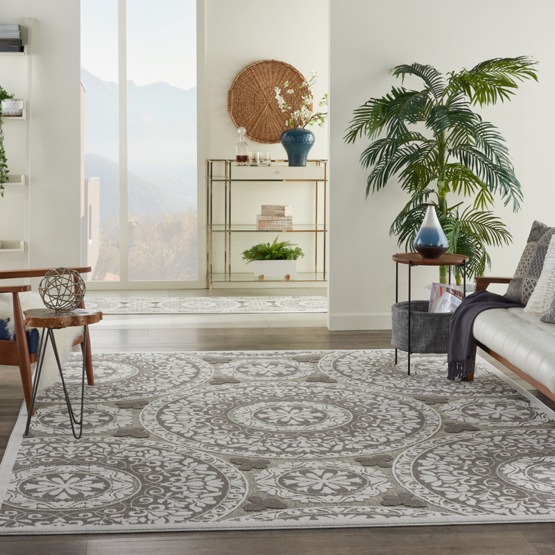 Tapis taupe / ivoire Grice, Rectangle 4 pi x 6 pi