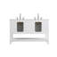 54 inch Double Bathroom Vanity in White-814282245
