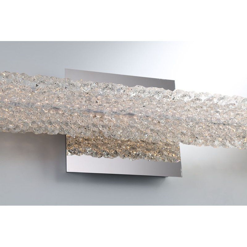 SASSI Chrome LED Vanity Wall Sconce, 5.75" H x 36" W x 4.5" D