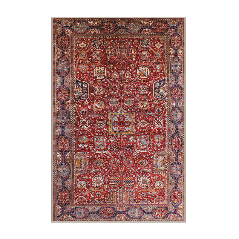 Tapis de style oriental rouge, Rectangle 3 pi x 5 pi