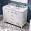Whitney 48'' Double Bathroom Vanity with Carrara Marble Top