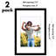 Cadre photo Americanflat - ensemble de 2 - cadre avec passe-partout - plexiglas poli-101177777-101177766