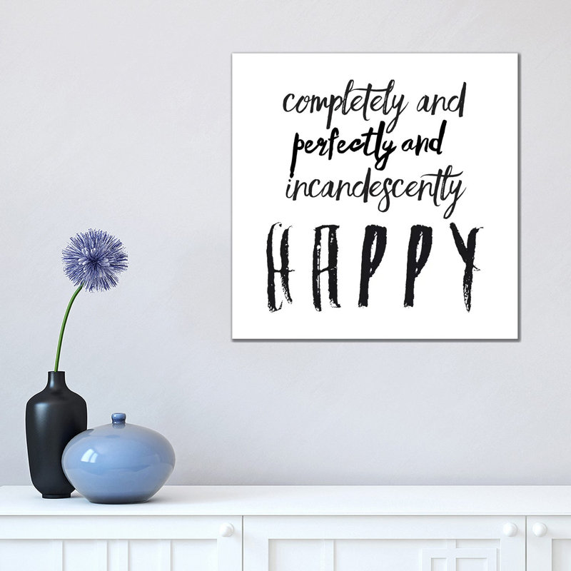Happy by Honeymoon Hotel - Wrapped Canvas Print, 45.72 cm H x 45.72 cm W x 1.91 cm D