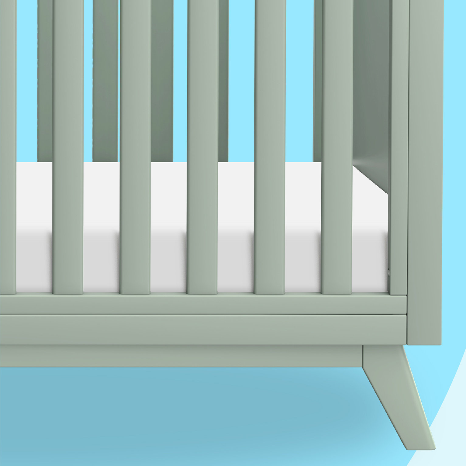 Otto Pine 3-in-1 Convertible Crib, Light Sage