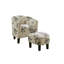 Fauteuil d'appoint à dossier rond en tissu Vintage Design-Inspi