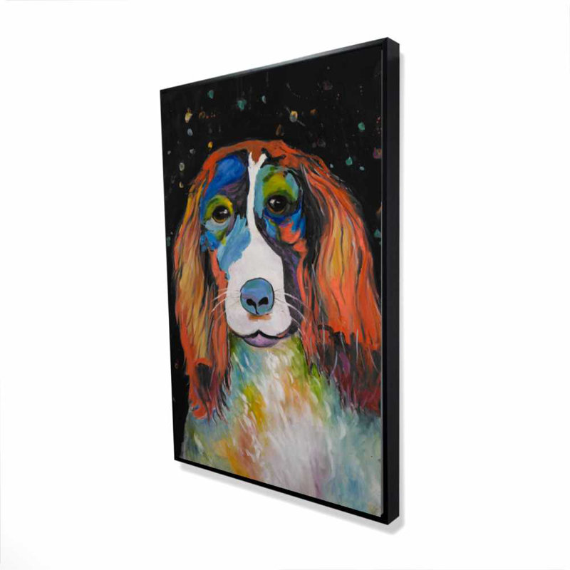 Chien - Toile encadrée pour décor d'animal de compagnie, H 37,25 po x l 25,25 po