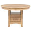 Table de salle à manger à rallonge en bois avec base piédestal fonctionnelle